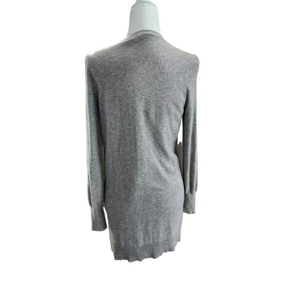 Autumn Cashmere Gray Sweater Womens Small Cardigan Pure Long Pockets Lightweight - Picture 3 of 6